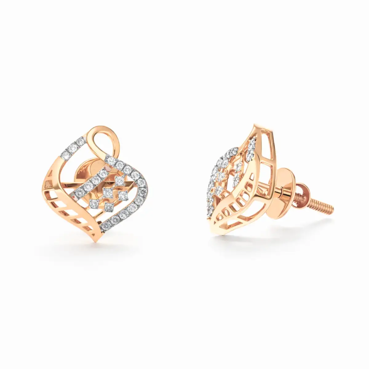 0.17 CT NATURAL DIAMOND EARRINGS 18K GOLD